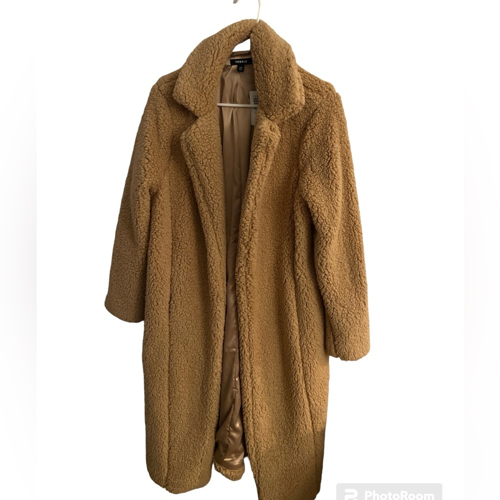 Torrid, Sherpa coat, tan, soft, Torrid size 00, straight size M/L